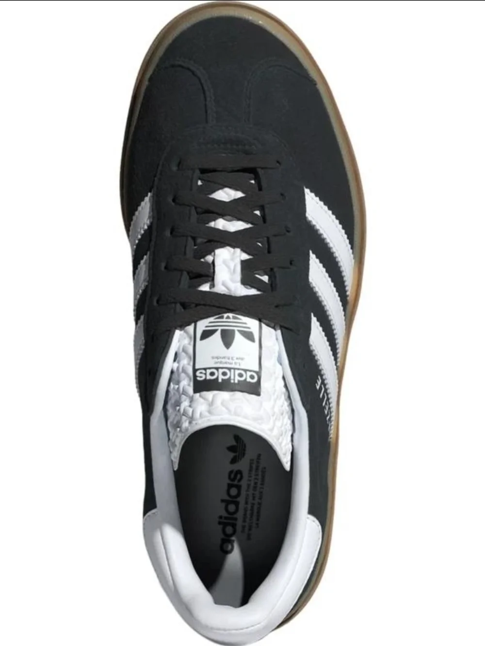 adidas Gazelle Bold W – Core Black / Cloud White / Gum-Size 7.5